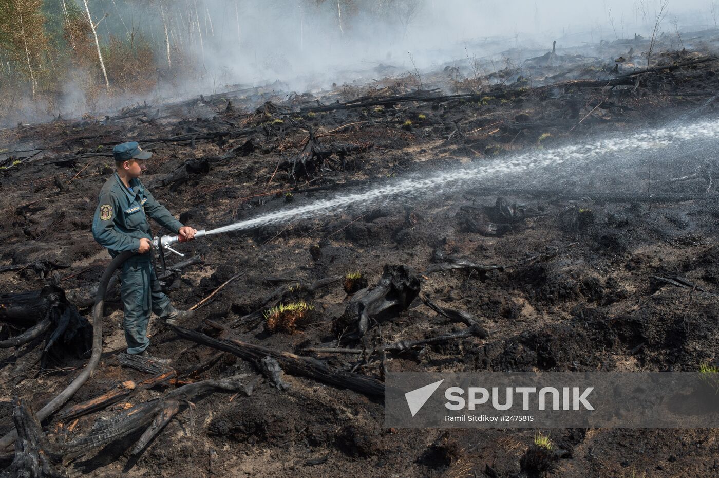 Putting out peat bog fires in Tver Region