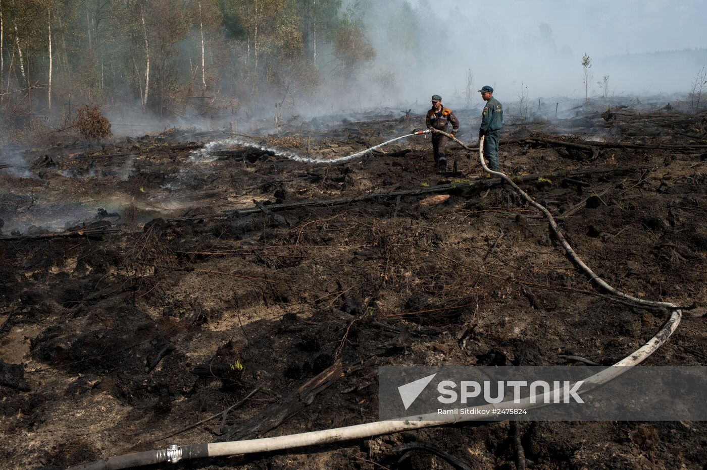 Putting out peat bog fires in Tver Region