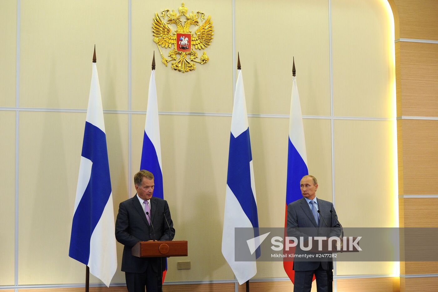 Vladimir Putin meets with President of Finland Sauli Niinistö