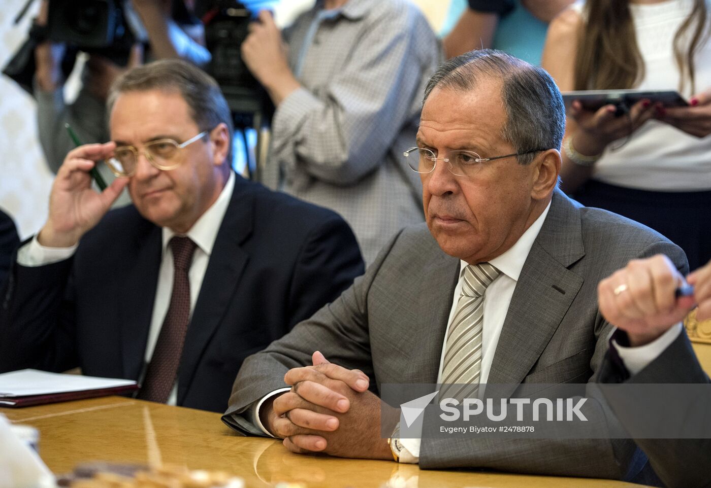 Sergey Lavrov meets with PLO Executive Committee member Sahib Oreikat