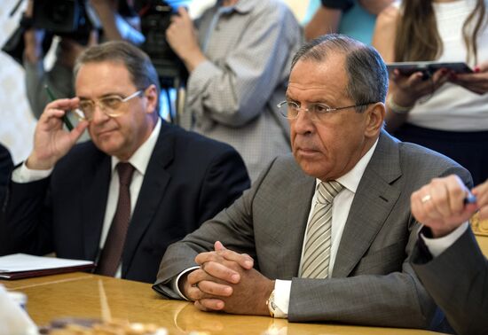 Sergey Lavrov meets with PLO Executive Committee member Sahib Oreikat