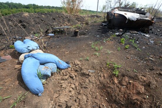 Dolzhansky checkpoint in Lugansk Region
