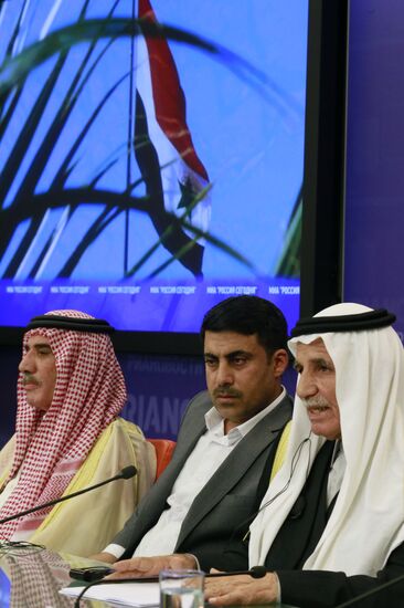 Press conference of sheiks of tribes from north-west of Syria