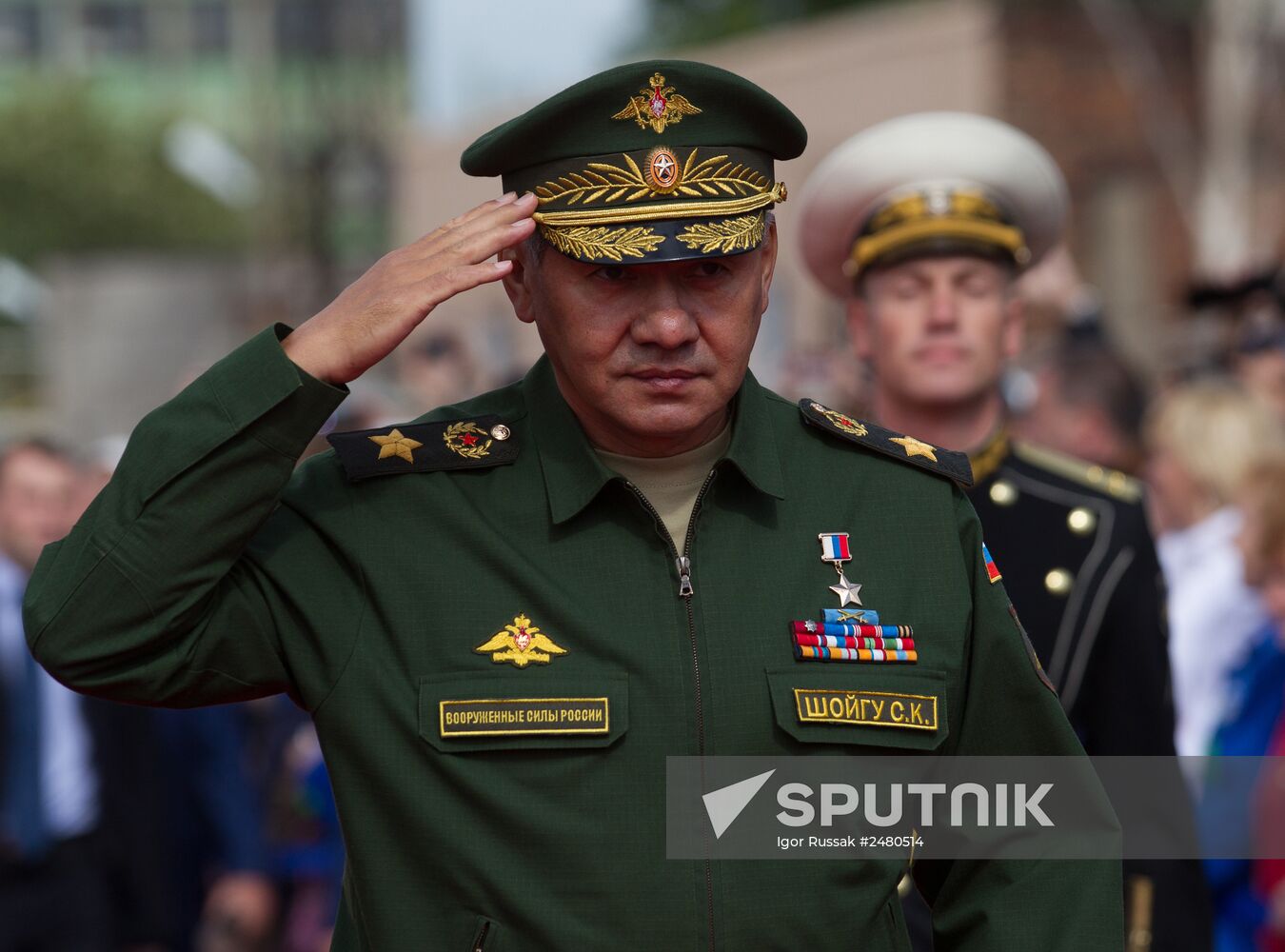 Official ceremony of raising Russian Navy colors on Novorossiysk diesel-electric submarine