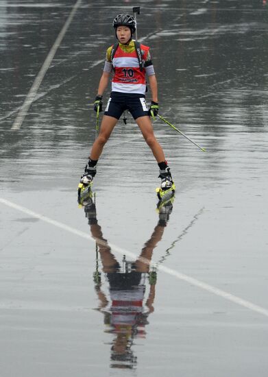 Summer biathlon. World Championships. Juniors. Sprint