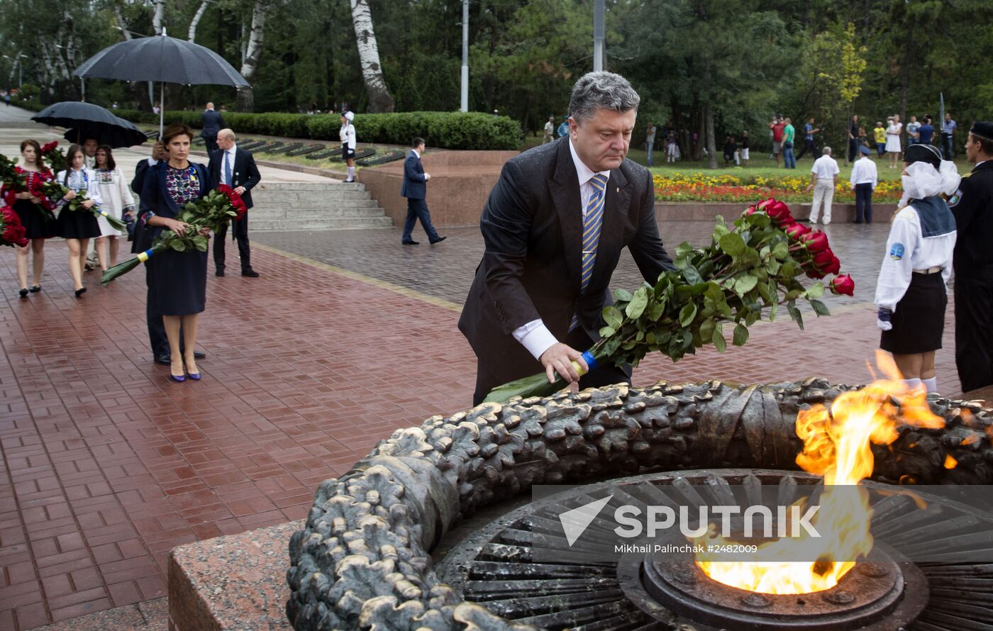 Petro Poroshenko arives in Odessa to congratulate its residents on Ukraine's Independence Day
