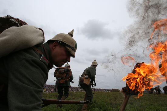 Historical reenactment of Battle of Gumbinnen
