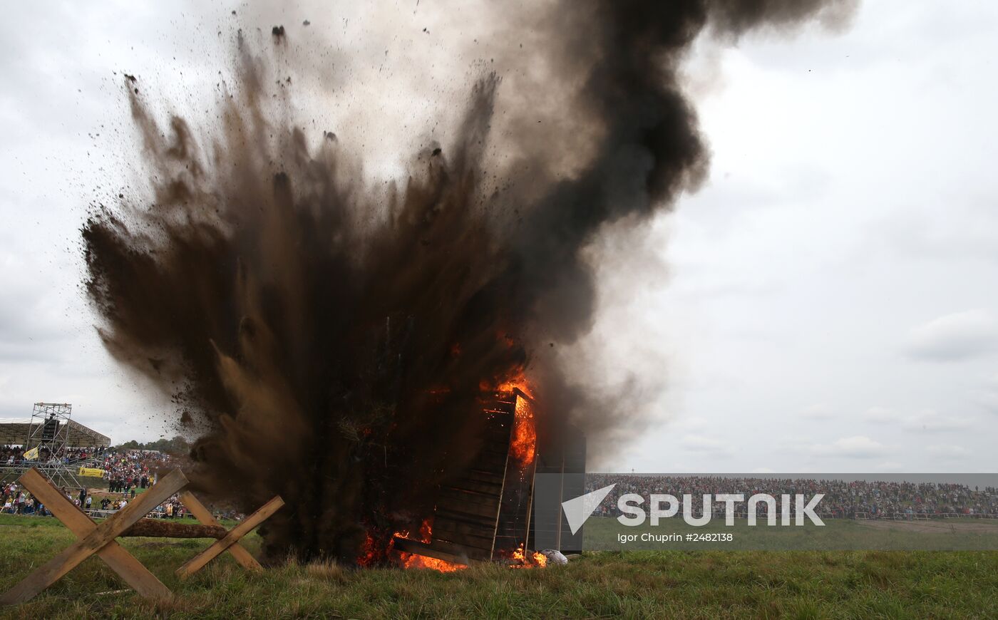 Historical reenactment of Battle of Gumbinnen