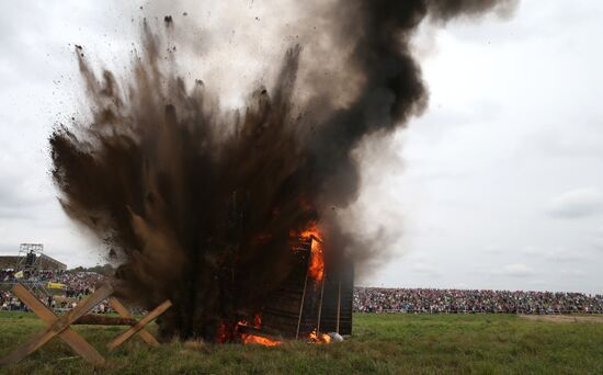 Historical reenactment of Battle of Gumbinnen