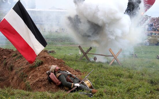 Historical reenactment of Battle of Gumbinnen