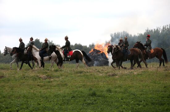 Historical reenactment of Battle of Gumbinnen