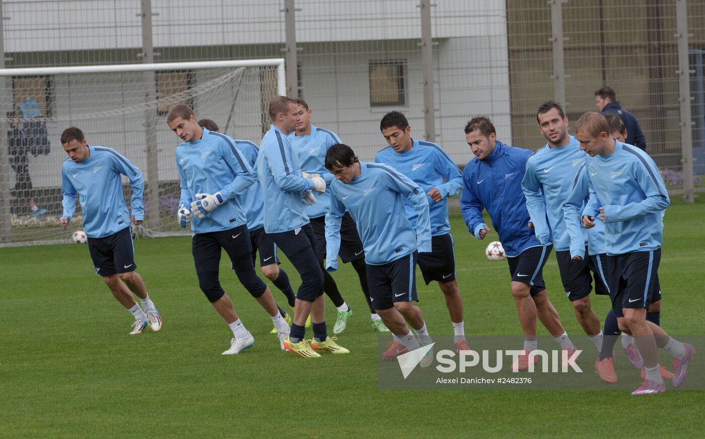 FC Zenit holds training session before Champions League match against Belgium's Standard