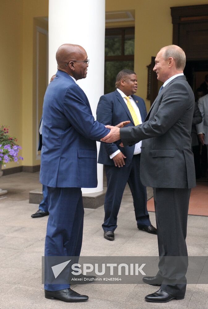 Vladimir Putin meets with South African President Jacob Zuma