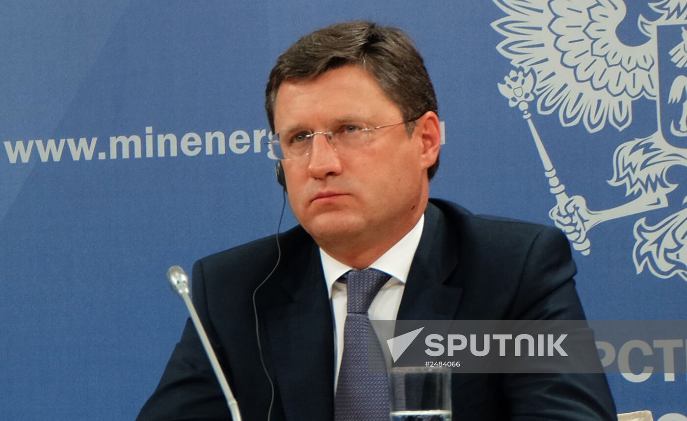 Russian Energy Minister Alexander Novak meets with European Commission Vice-President Gunther Oettinger