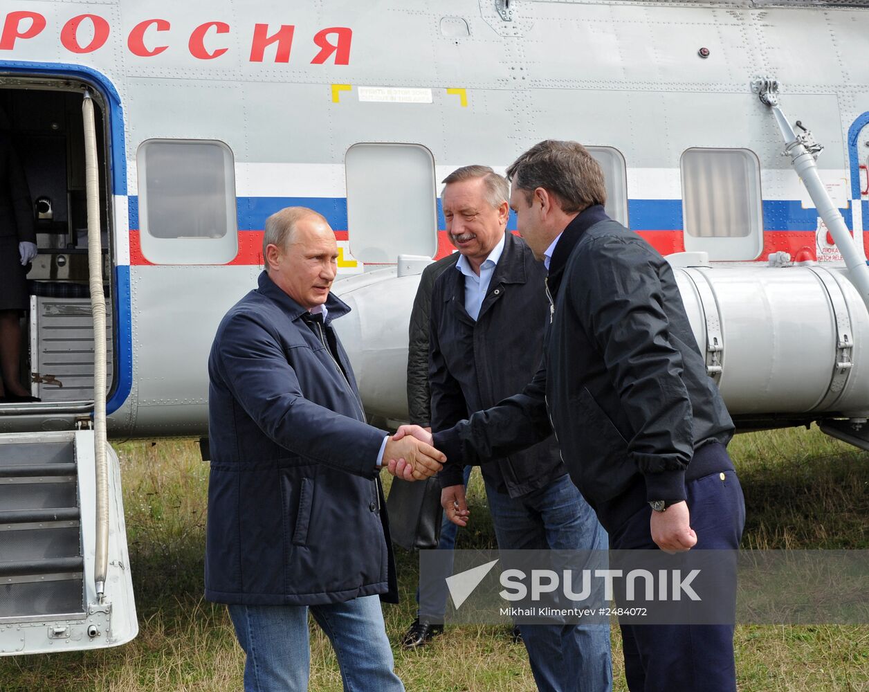 Vladimir Putin attends Seliger 2014 National Youth Forum