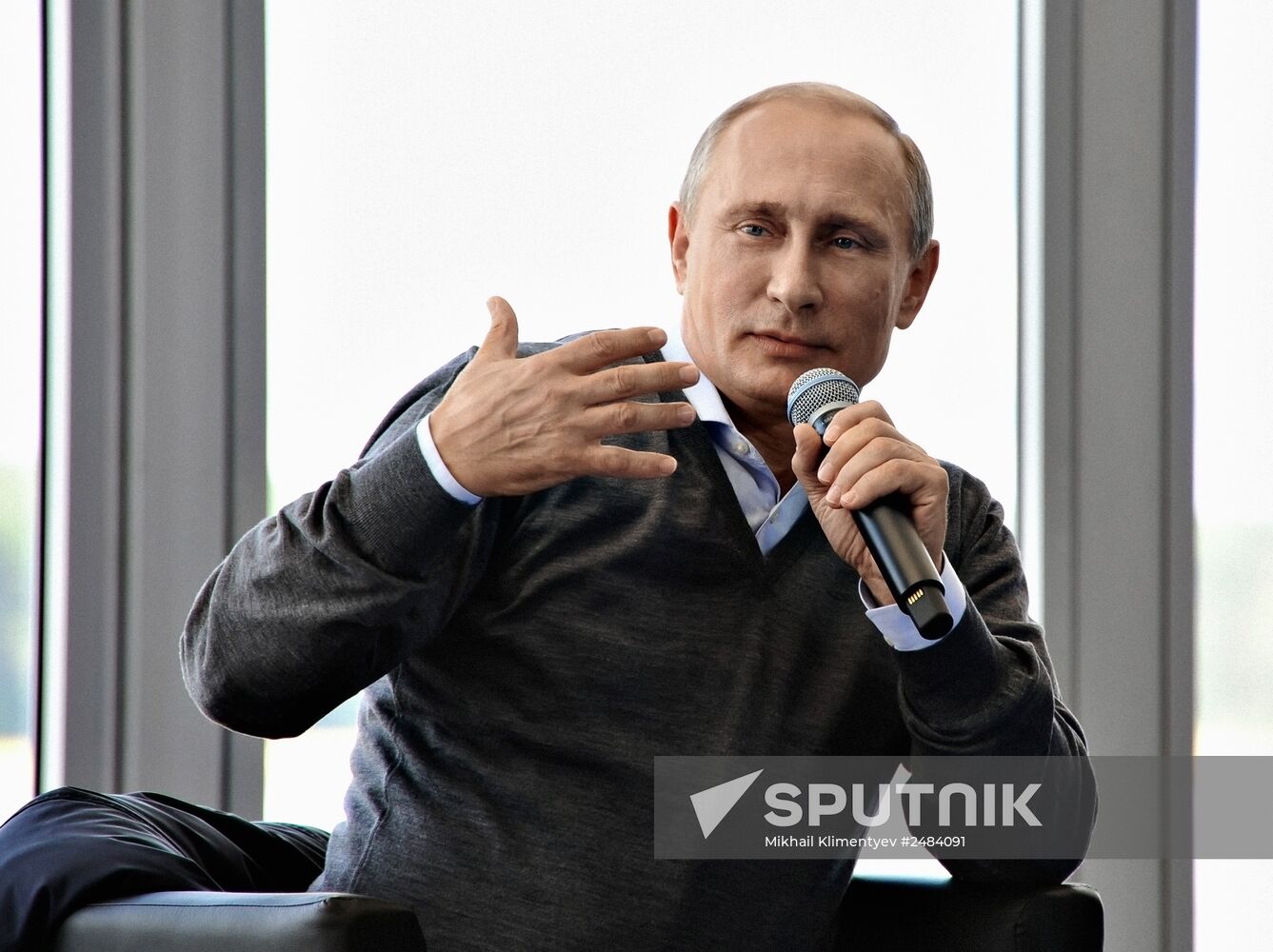 Vladimir Putin attends Seliger 2014 National Youth Forum