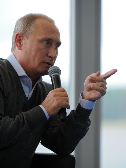 Vladimir Putin attends Seliger 2014 National Youth Forum