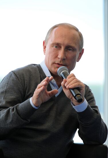 Vladimir Putin attends Seliger 2014 National Youth Forum