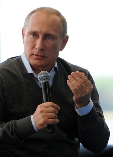 Vladimir Putin attends Seliger 2014 National Youth Forum