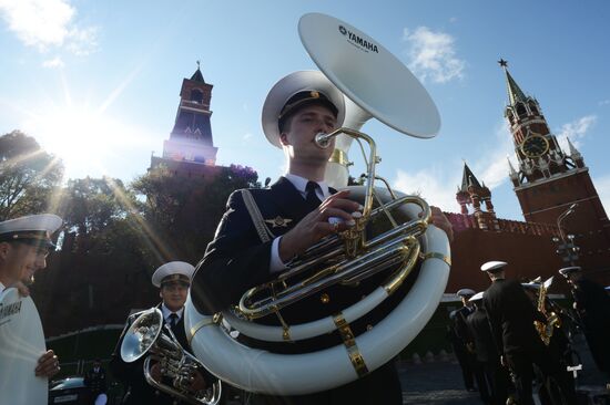 Spasskaya Tower International Military Orchestra opening rehearsal