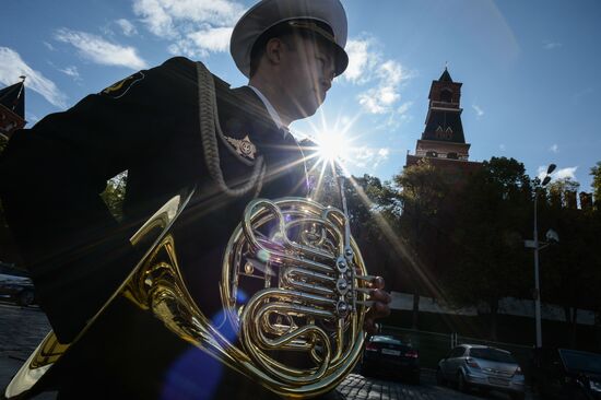 Spasskaya Tower International Military Orchestra opening rehearsal