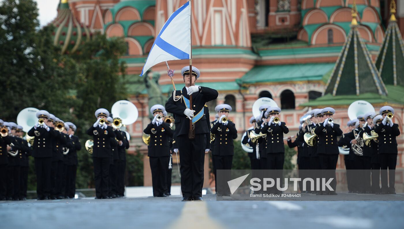 Spasskaya Tower International Military Orchestra opening rehearsal