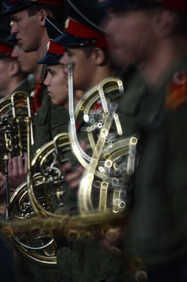 Spasskaya Tower International Military Orchestra opening rehearsal