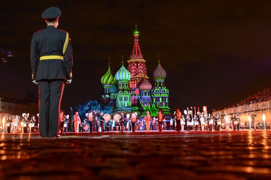 Spasskaya Tower International Military Orchestra opening rehearsal