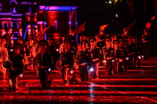 Spasskaya Tower International Military Orchestra opening rehearsal