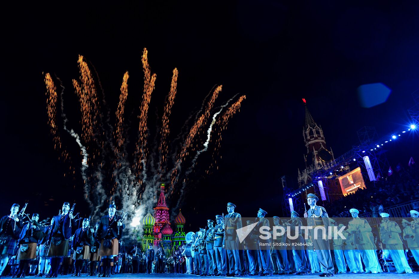 Spasskaya Tower International Military Orchestra opening rehearsal