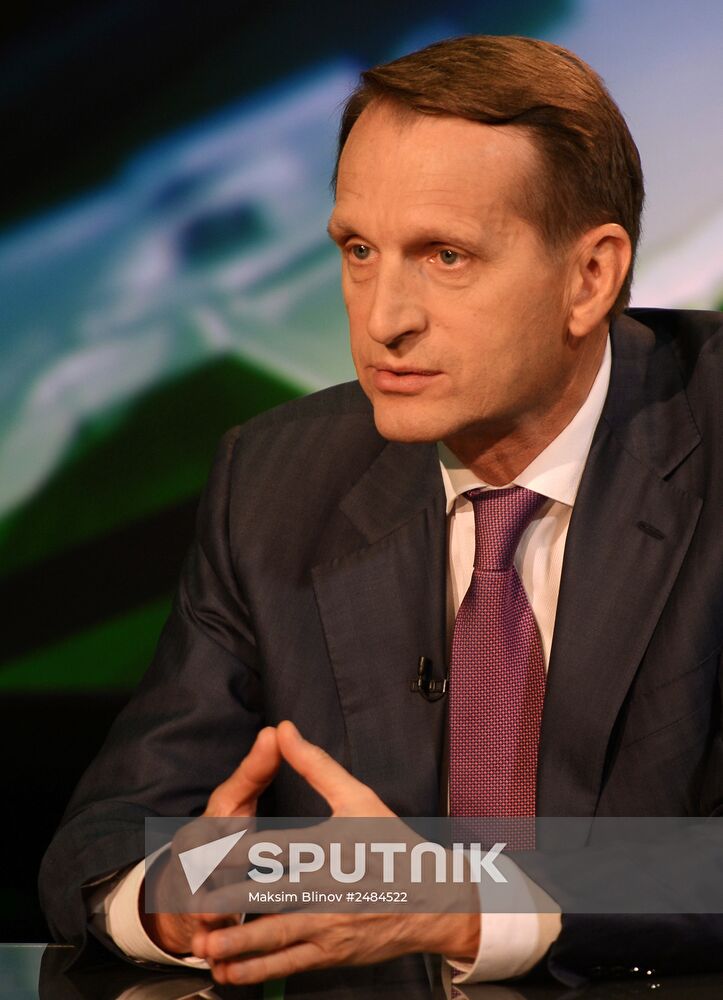 Interview by Sergei Naryshkin for Russia Today