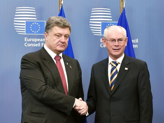 President of Ukraine Petro Poroshenko visits Brussels