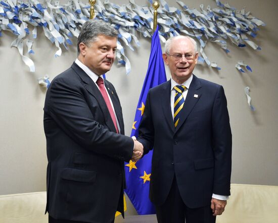 President of Ukraine Petro Poroshenko visits Brussels
