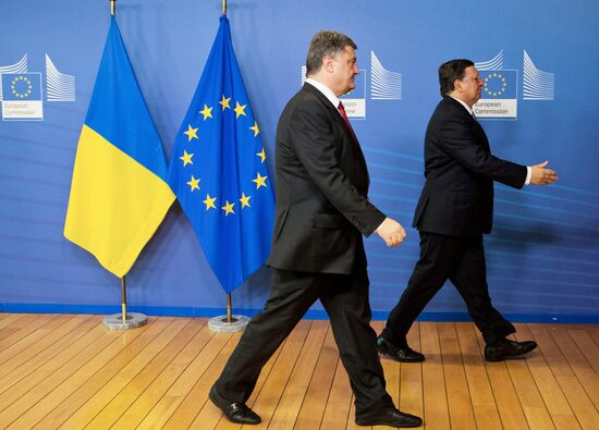 President of Ukraine Petro Poroshenko visits Brussels