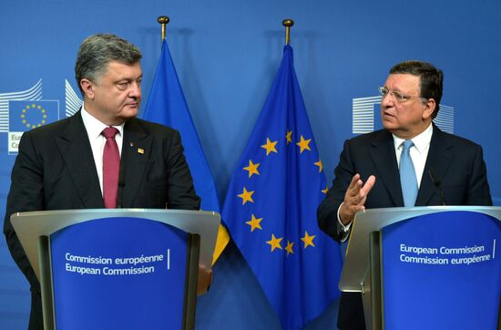 Ukrainian president Petro Poroshenko visits Brussels