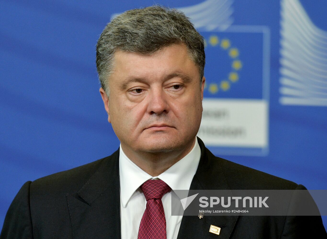 Ukrainian president Petro Poroshenko visits Brussels
