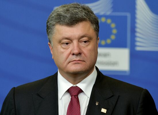 Ukrainian president Petro Poroshenko visits Brussels