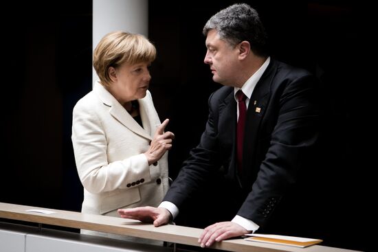 President of Ukraine Petro Poroshenko visits Brussels