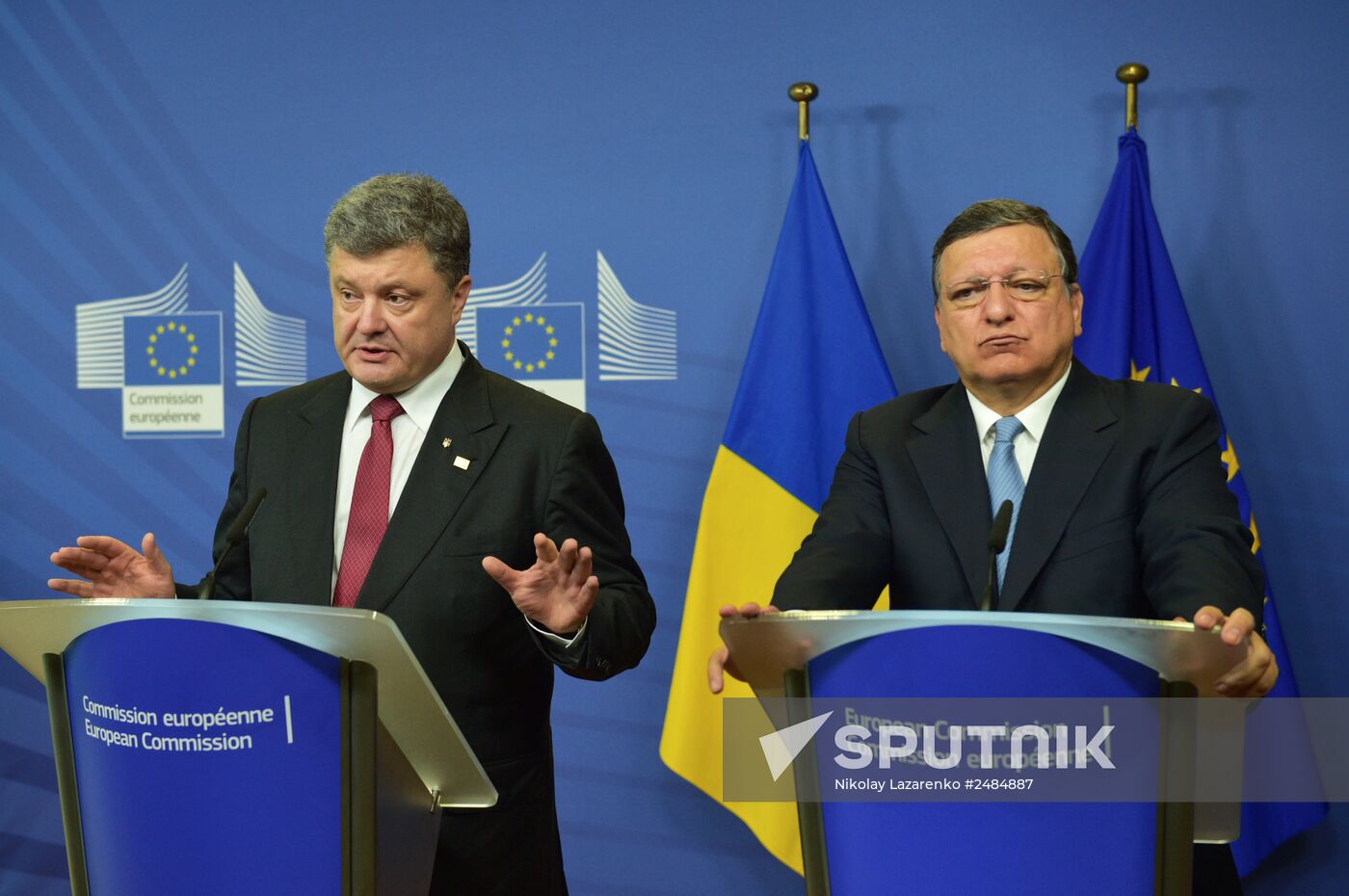 President of Ukraine Petro Poroshenko visits Brussels