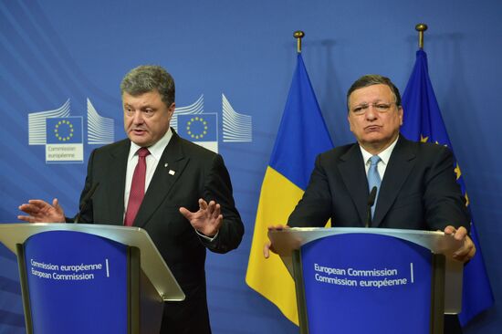 President of Ukraine Petro Poroshenko visits Brussels