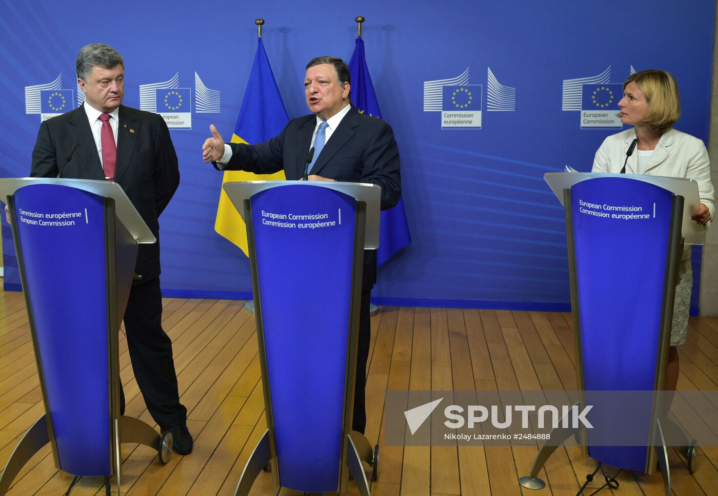 President of Ukraine Petro Poroshenko visits Brussels