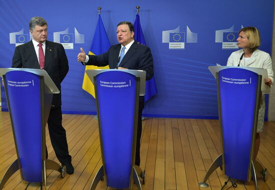 President of Ukraine Petro Poroshenko visits Brussels