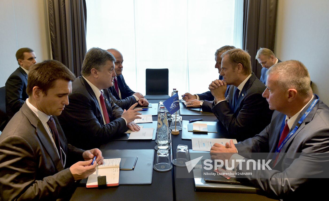 President of Ukraine Petro Poroshenko visits Brussels