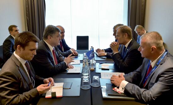 President of Ukraine Petro Poroshenko visits Brussels