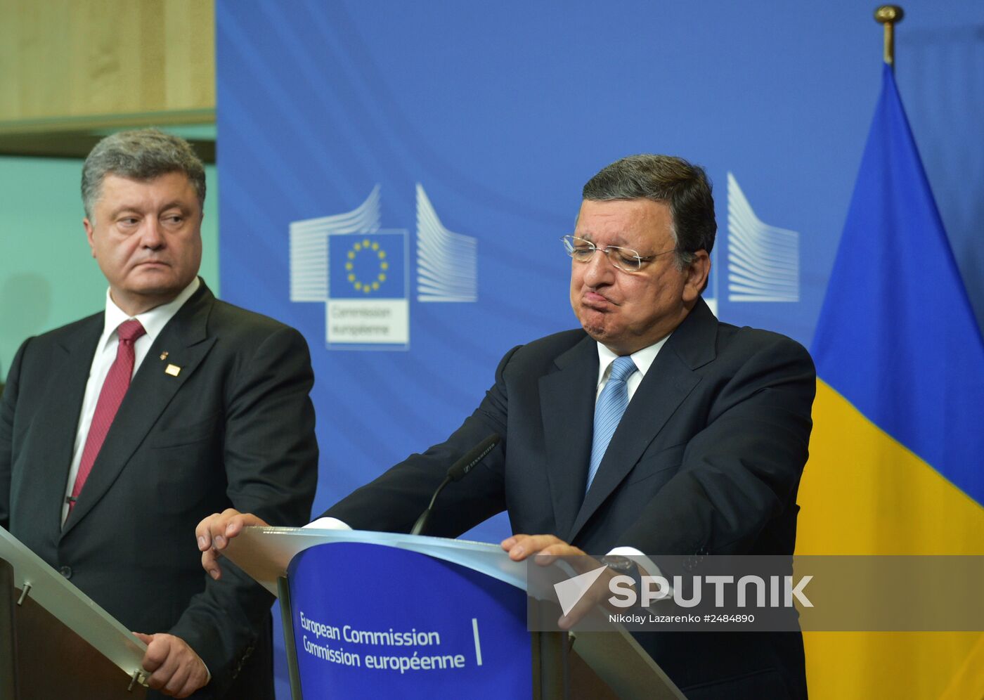 President of Ukraine Petro Poroshenko visits Brussels