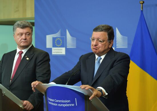 President of Ukraine Petro Poroshenko visits Brussels
