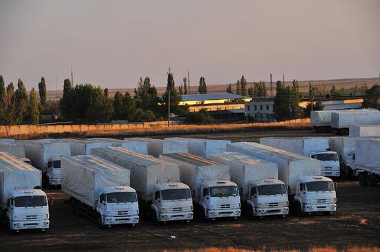 Second humanitaian aid convoy for Ukraine allegedly parked in Rostov Region