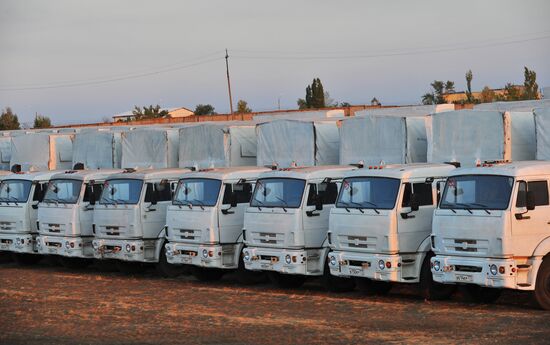 Second humanitaian aid convoy for Ukraine allegedly parked in Rostov Region