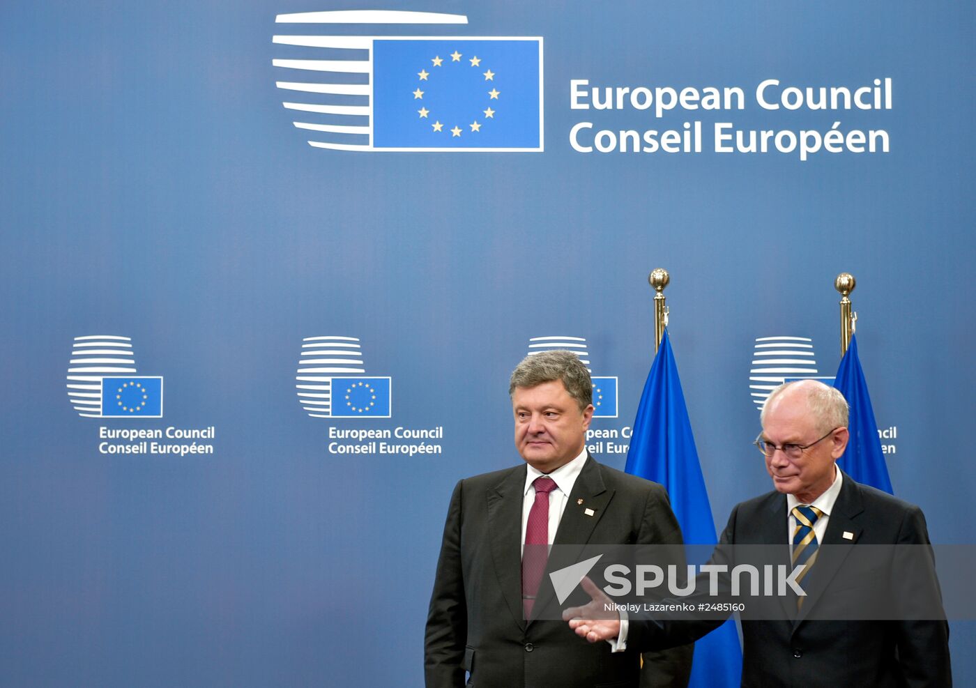 Ukrainian president Petro Poroshenko visits Brussels