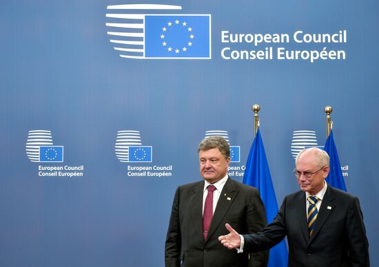 Ukrainian president Petro Poroshenko visits Brussels